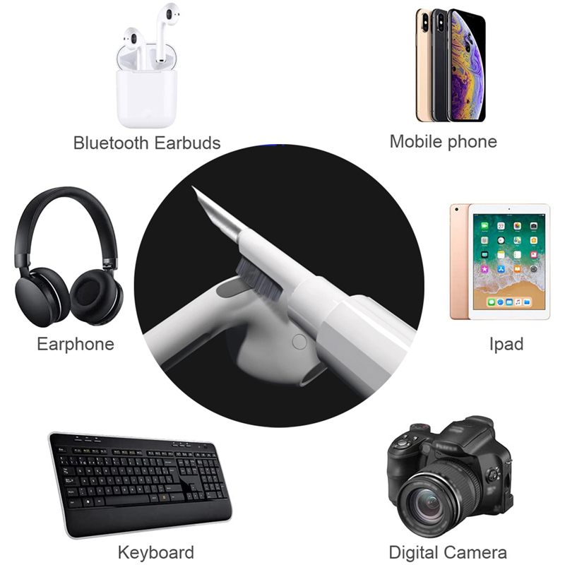 Bluetooth-Kopfhörer-Reinigungsstift für Airpods Profi 3 2 1, Reinigungsset, Bürste für kabellose Kopfhörer, Ladekoffer, Reinigungswerkzeuge