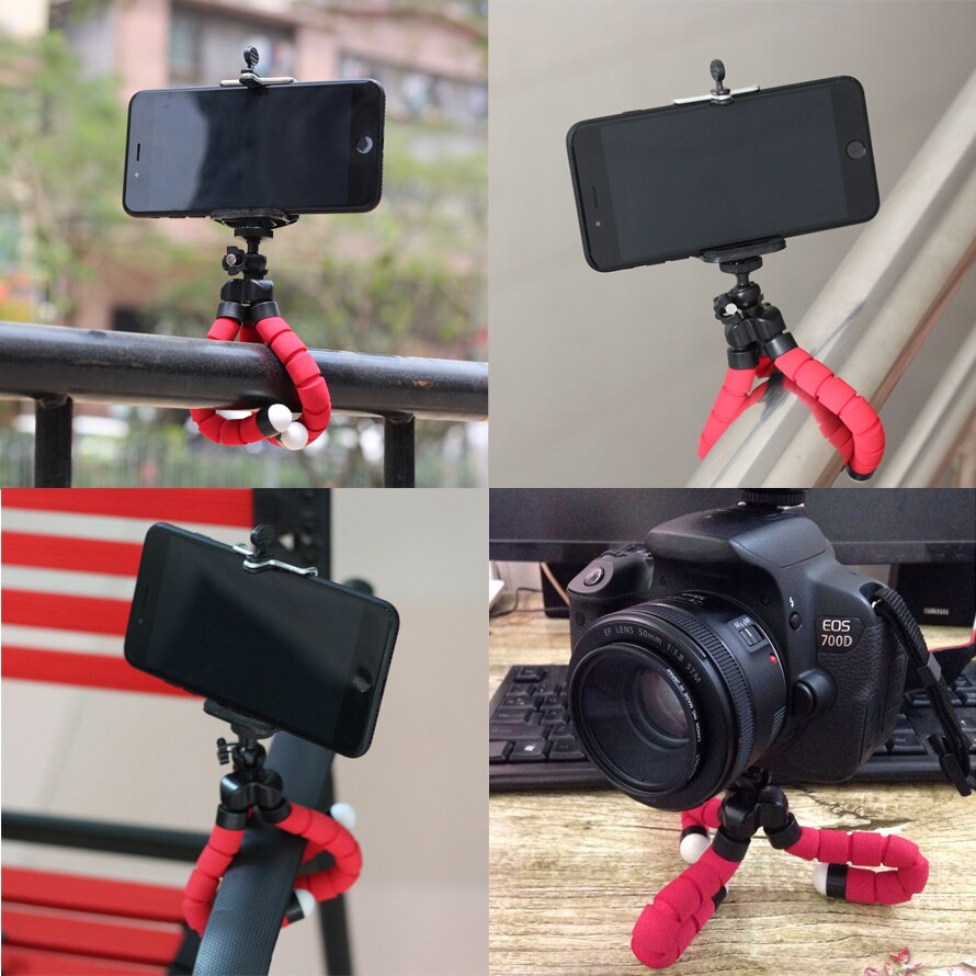 Mini Flexible Sponge Octopus Tripod Bracket for iPhone Samsung Xiaomi Huawei Mobile Phone Smartphone Tripod for Gopro 8 7 Camera