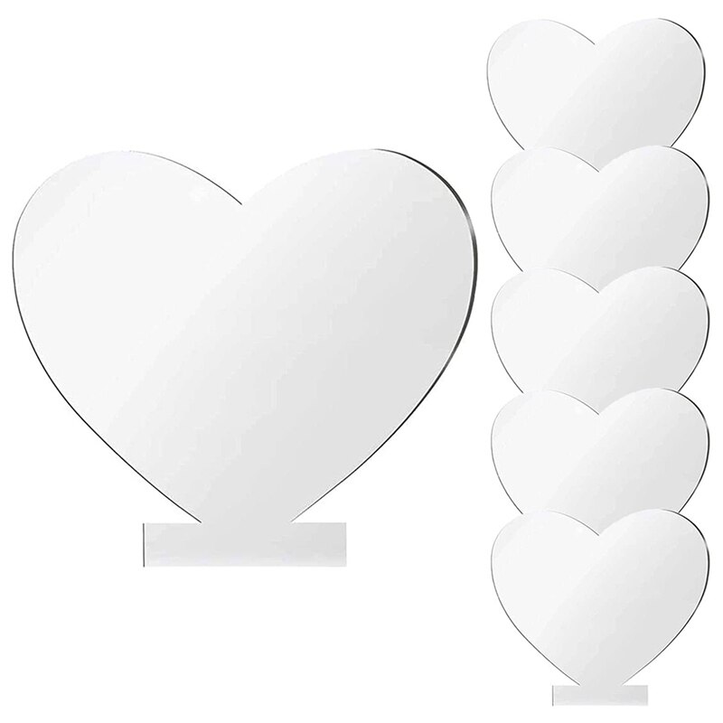2mm Acrylic Sheet with Double Sided Protective for LED Light Base Signs DIY Display Projects Craft 6 Pieces ,(Heart): Default Title
