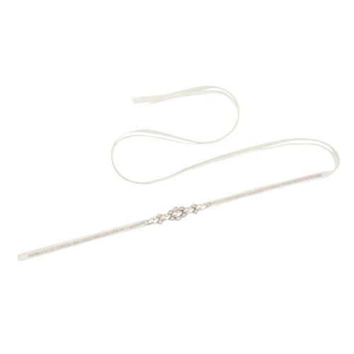 Cinturones de boda brillantes y finos, fajas nupciales de diamantes de imitación, cinturones de novia de plata fina para mujer, cinturón de para accesorio de boda: off white