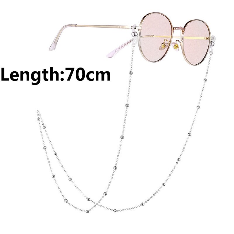 1pcs Eyeglass Strap Reading Glasses Hanging Chain Sunglasses Spectacles Holder Neck Cord Glasses Slip Metal Chain: 8