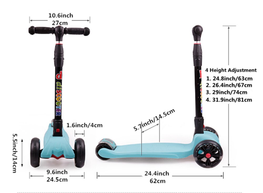 Faltbare Rolle für freundlicher 3 Rad T-Bar Einstellbare Reiten trete Rolle LED PU Blinkende ÜSpund Gleichgewicht für freundlicher geburtstag