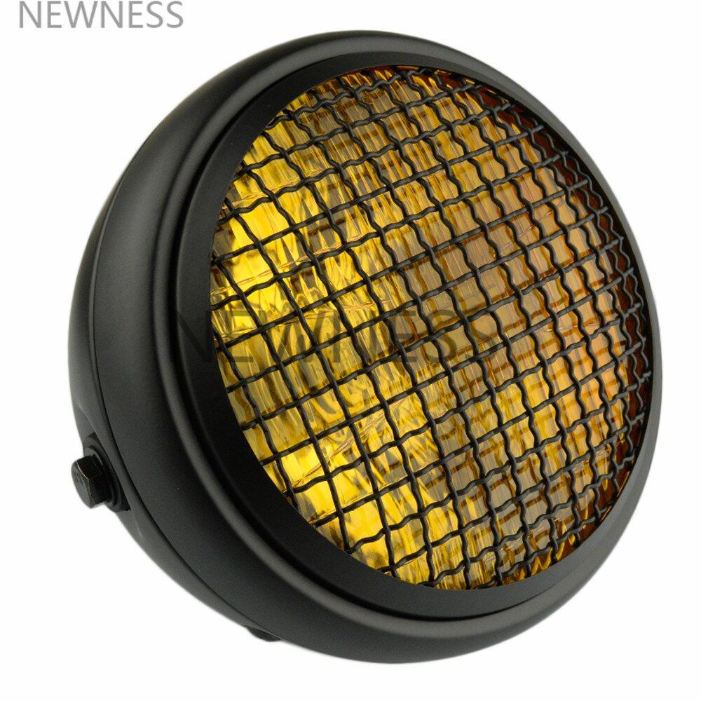 Phare Led Moto Phare De Moto Rond De 7 ', Phare De Moto LED Jaune Universel 12V H4 35W Feux Additionnels Moto Led