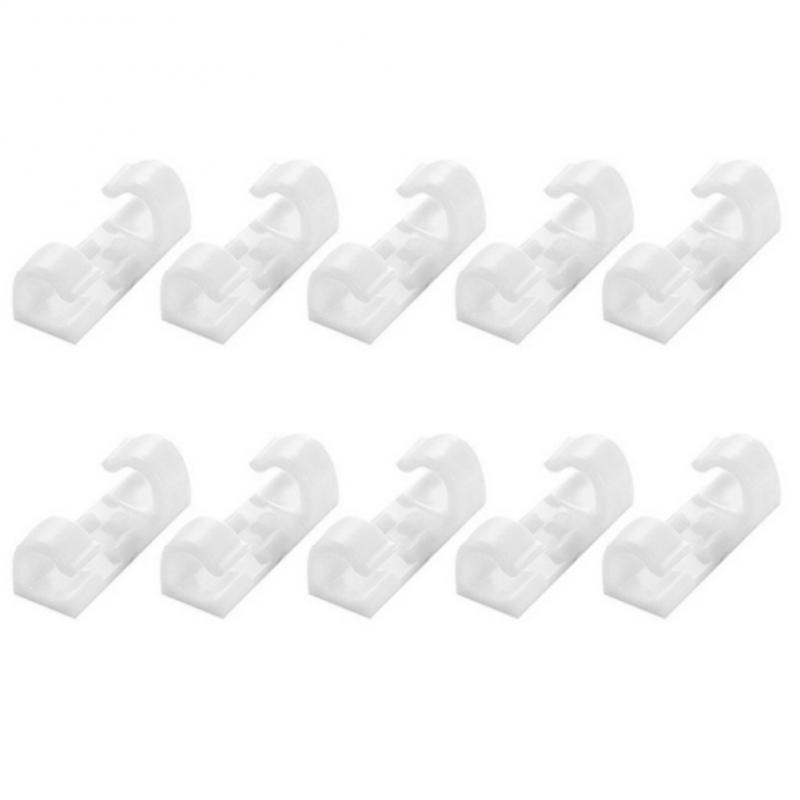 20Pcs Self-Adhesive Wire Desk Organizer Cable Clip Cable Manager Wall Wire Holder Charging Cable Winder Office Headset Line