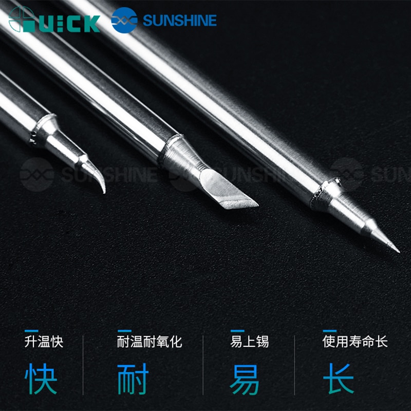 Original QUICK TS1200A Lead Free Solder Iron Tip Handle welding pen tools TSS02B-I-02 TSS02B-J-02 TSS02B-SK-02