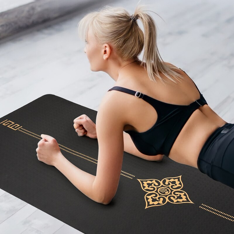 Skridsikker tpe yogamåtte 6mm gym fitness pilates tæppepuder til begyndere kvinder esterilla sportsmåtter smagløs pude