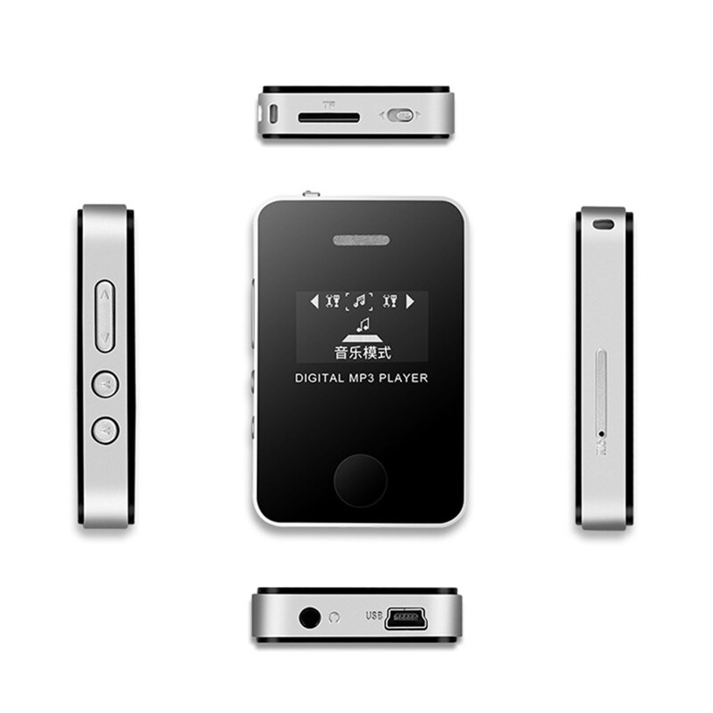 Reproductor MP3 con tarjeta de pantalla, Mp3 con Walkman de altavoz externo, reproductor multimedia de música, pantalla LCD