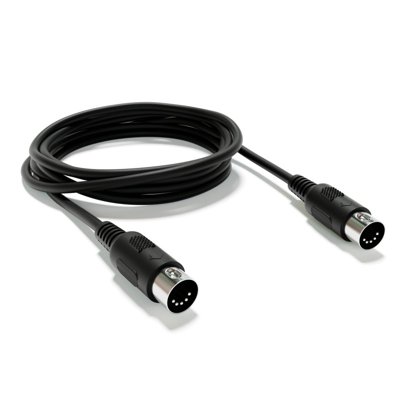 Câble MIDI mâle à mâle et femelle, 5 broches DIN mâle, câble d'extension Audio pour prise de haut-parleur noir 3m/1.5m 0.5m: Orange / 1,8m