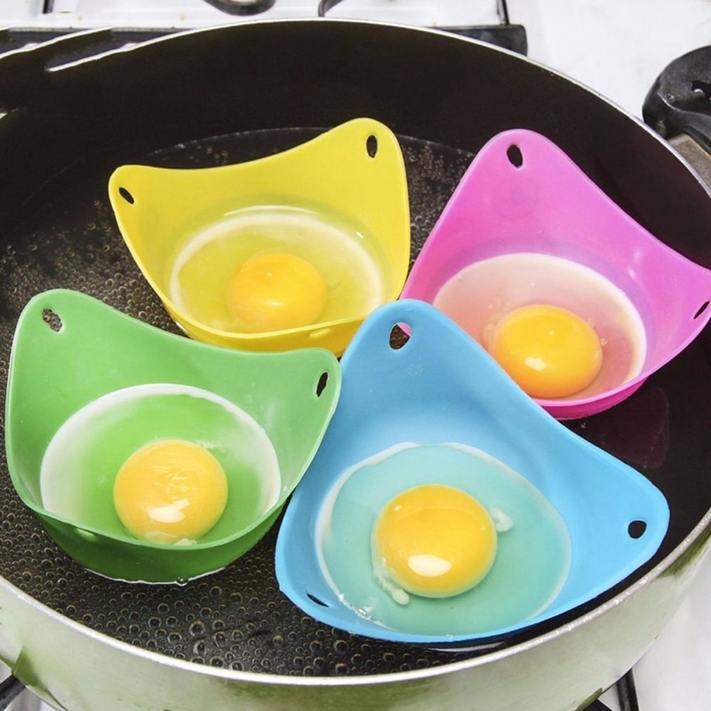 Veiligheid siliconen eierkoker pocheren keukenhulpen gemakkelijk kookgerei mal pods pannenkoekengereedschap kookvorm voor gebakken eieren bakken eierkoker