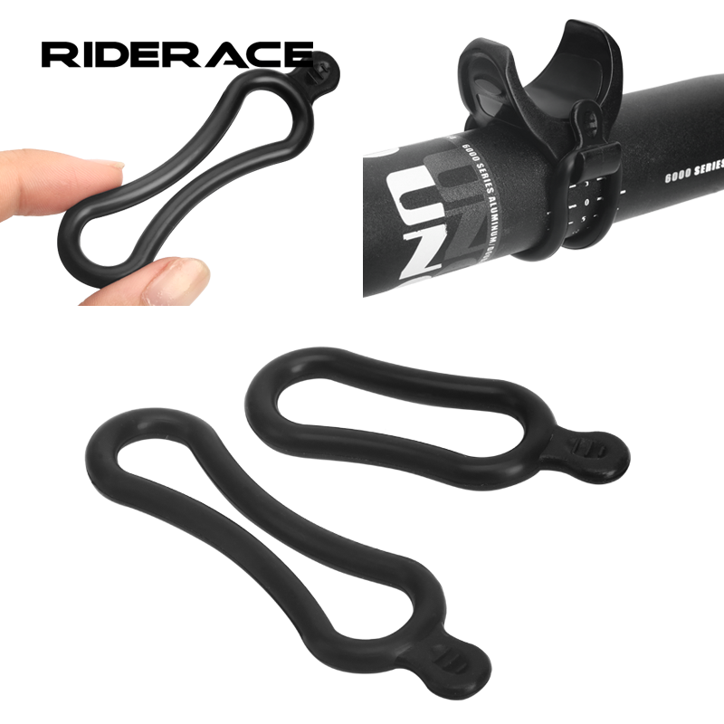 Banda de montaje de goma para bicicleta, lámpara trasera para faro de bicicleta T6 L2 Q5, soporte para manillar LED, piezas de instalación, correa de luz para ciclismo de montaña
