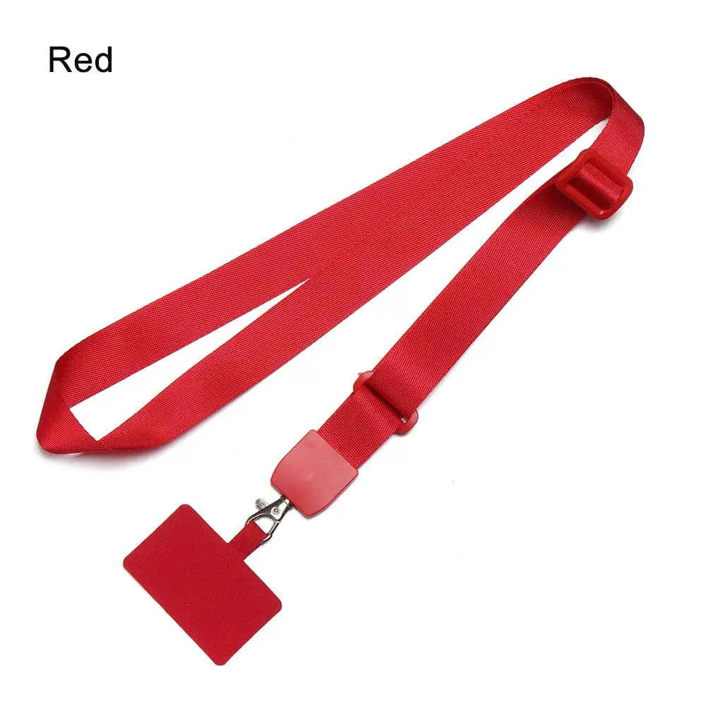 Neck Strap Lanyard for Mobile Phone Rope Anti-lost Keys Mobile Phone Straps Holder Neck Strap Hang Rope Lanyard Patch Card: Rose Red