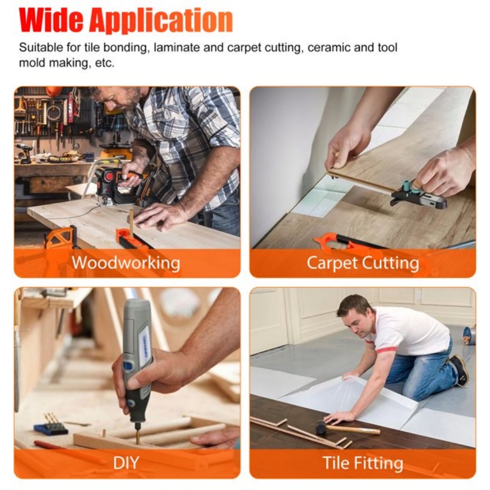 Profile Scribing Ruler Contour Gauge with Lock Adjustable Locking Precise Woodworking Measuring Gauge Profile Duplicator