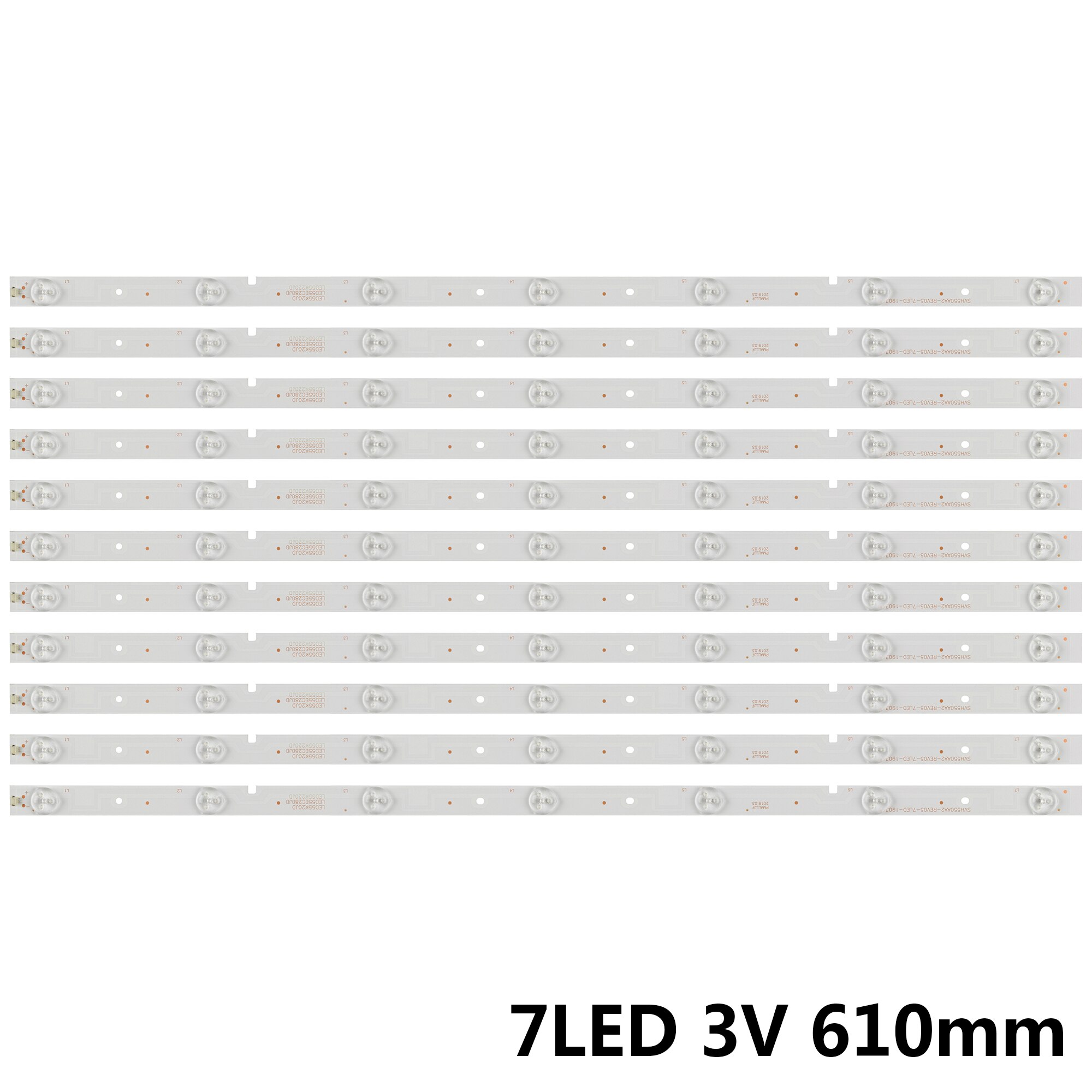 LED Backlight Strips For INSIGNIA 55 TV NS-55D550NA15 55K20DG 55K23DG HD550DF B57 SVH550AA2 REV05 7LED 130719 55K23D9W