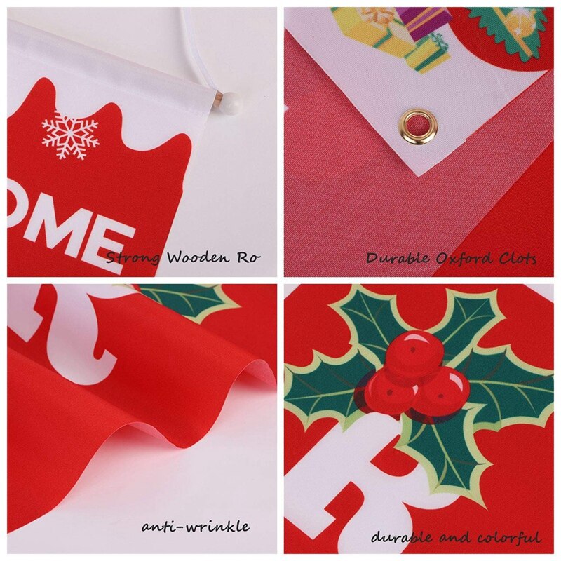 Vrolijk Kerst Banner Kerst Veranda Haard Muur Tekenen Vlag Voor Kerstversiering Outdoor Indoor Voor Home Party