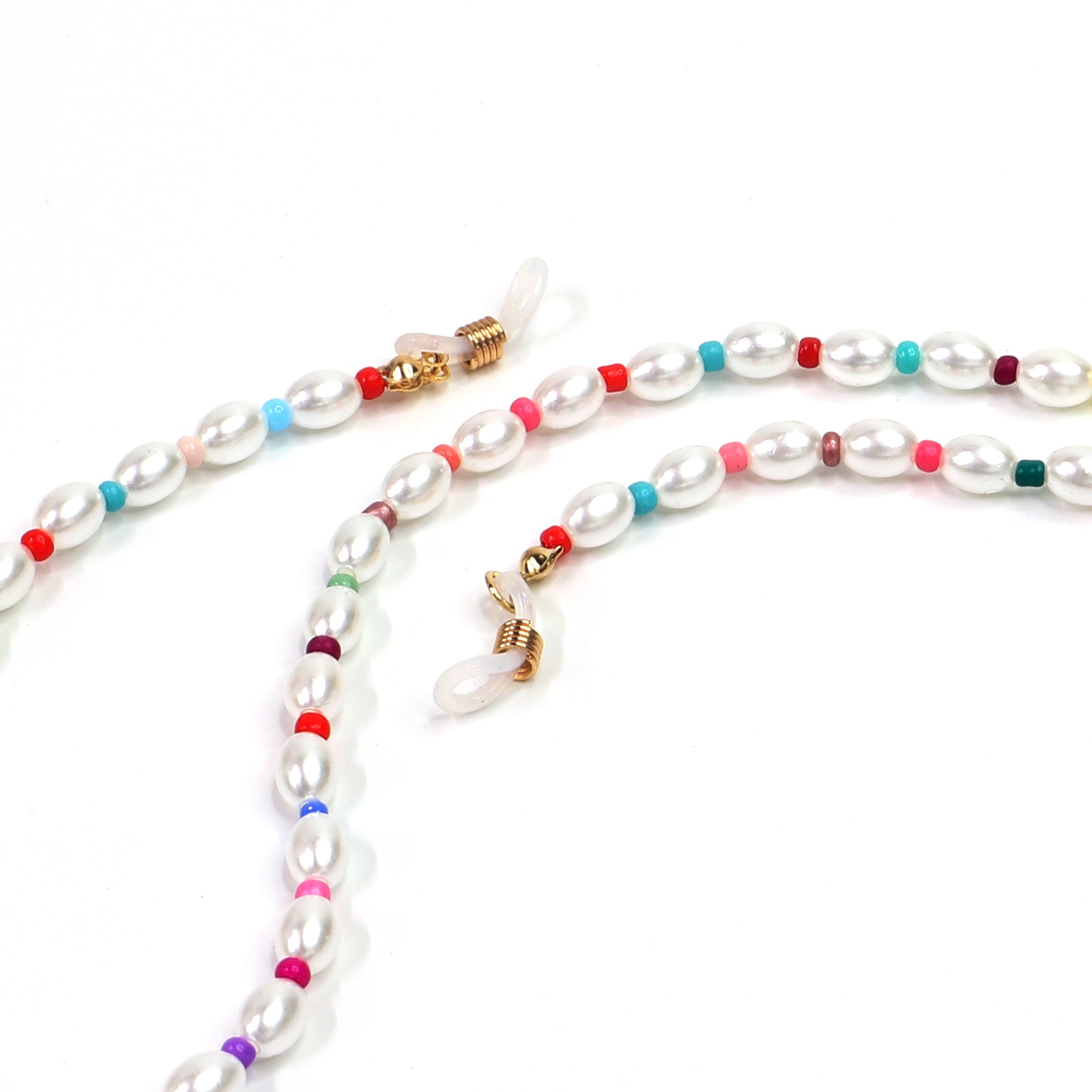 Handgemaakte Imitatie Parel Kralen Ketting Zonnebril Candy Kleur Neck Cord Antislip Leesbril Keten Voor Vrouwen
