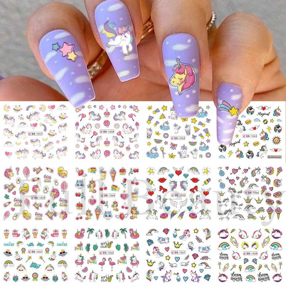 12 st jul nagelklistermärken set santa älg snögubbe vattenöverföringsreglage för naglar tecknad vinter år manikyr jibn/a -1: Bn1057-1068