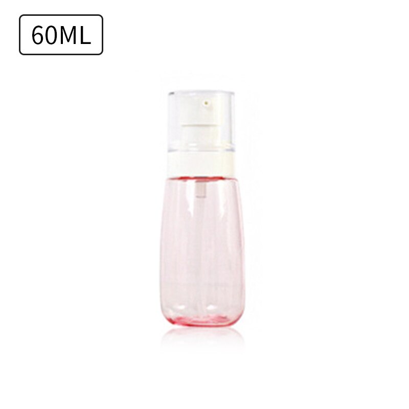 30ml/60ml 1pc genomskinliga sprayflaskor av plast bärbara reseflaskor små påfyllningsbara behållare tomma kosmetiska behållare: 60ml lotioner rosa 1