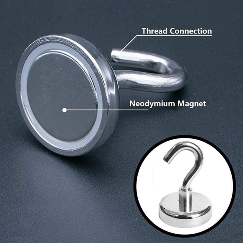 Magnetic Hooks Powerful Magnetic Hook Holder Wall Suction Hook Bracket Hardware Magnetic Tool Silver