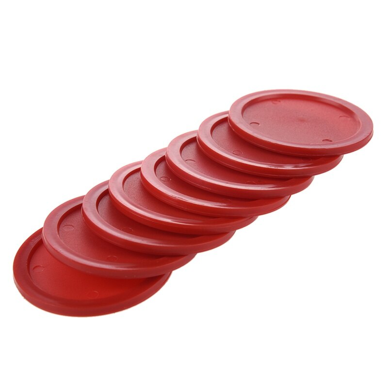 Red air hockey sæt  (8 stk . 63 mm air hockey puck)