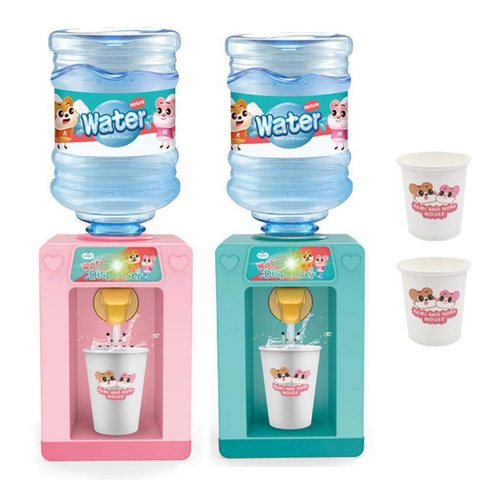 Mini dispensador de agua de simulación con sonido claro para niños, juguete para , fuente para beber, juguete de cocina de dibujos animados