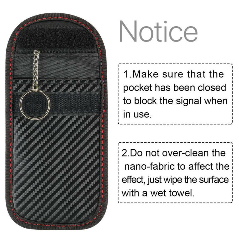 Newest 1pc Anti-theft Car Key Fob RFID Signal Blocker Faraday Signal Blocking Pouch Bag Key Wallets Rfid Key Protector
