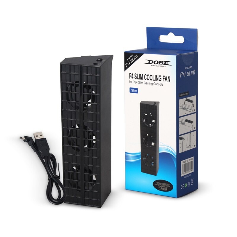 Cooling Fan Cooler Heat Exhauster Temperature Control For PS4 Slim Game Console