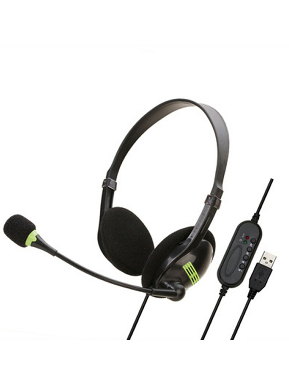 3.5mm interfejs USB na głowę gamingowy zestaw słuchawkowy Laptop PC Earphon z mikrofonem izolacja w dół przewodowy słuchawki Stereo: USB