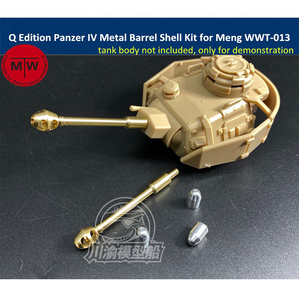 Q Edition Panzer IV Metall Barrel Shell Kit für Meng WWT-013 Deutsch Medium Tank Modell CYD016