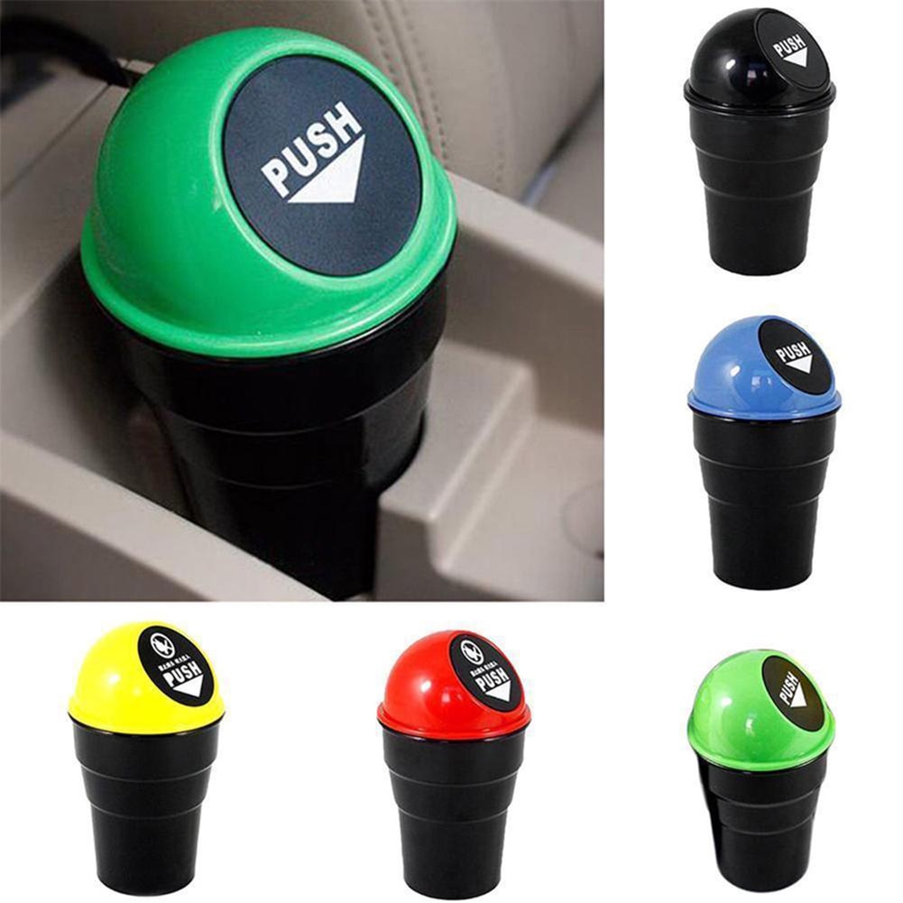 Auton mini roskakori automaattinen roskakori ajoneuvon pölyteline roskakorin laatikko jousikansi yleisauton roskakoritarvikkeet