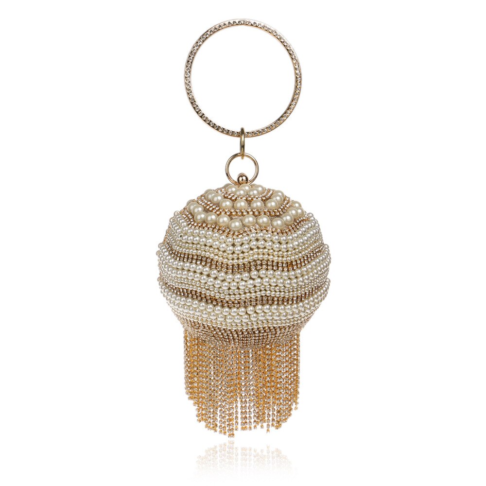 Väska enkel bröllopsväska glänsande crossbody väska kvinnor kvällsfest kristall axelväska diamanter cirkel rund väska