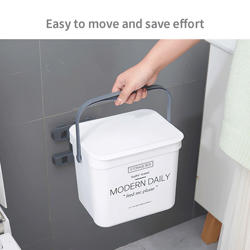 Poubelle murale en PP , Portable, avec couvercle, pour la cuisine, les toilettes et la maison