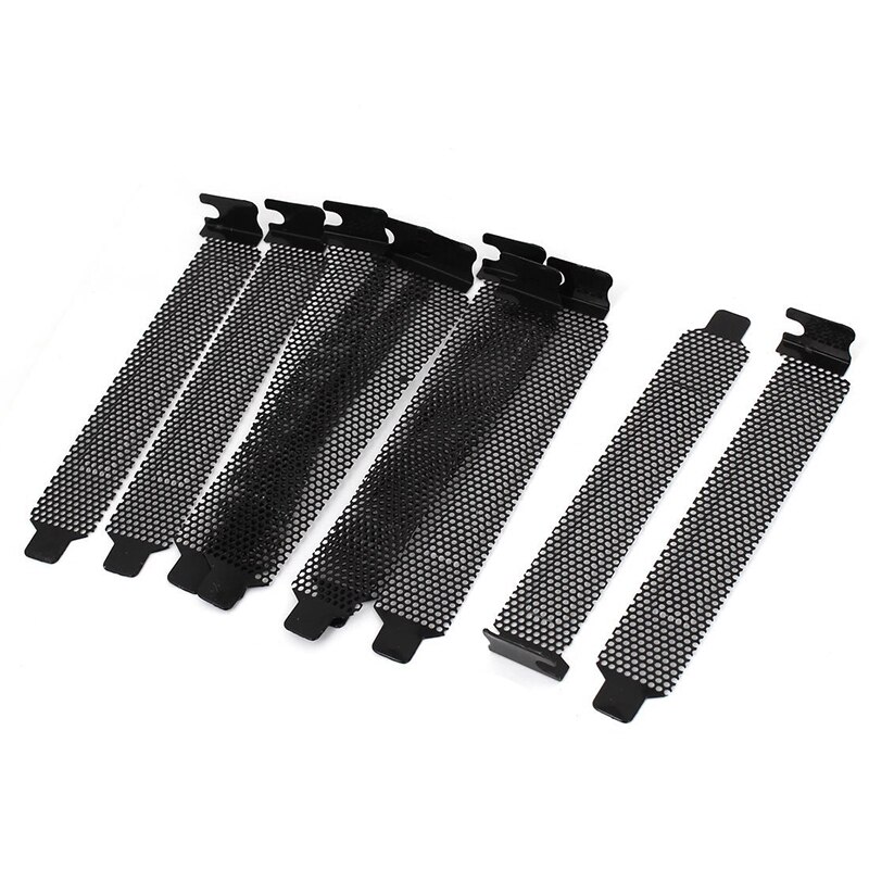 10 Pcs Hard Steel Dust Filter Blanking Plate PCI Slot Cover w Screws