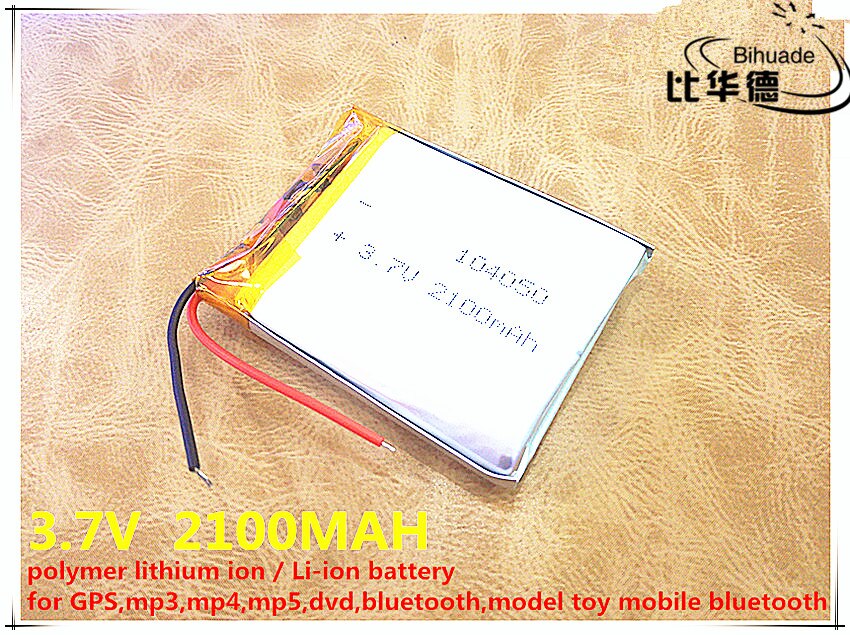 10 pcs Liter energie batterij 3 7 V lithium polymeer batterij 104050 2100 MAH Tablet PC navigatie mobiele power GIY