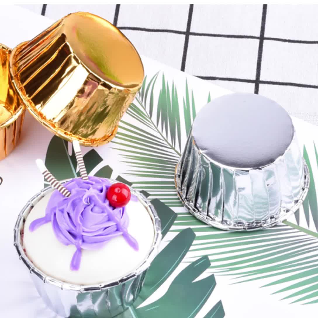 50pcs Middle size Newspaper Style Cupcake Liner Baking Cup For Wedding Party Tulip Muffin Cupcake Paper Oilproof Cake Wrapper