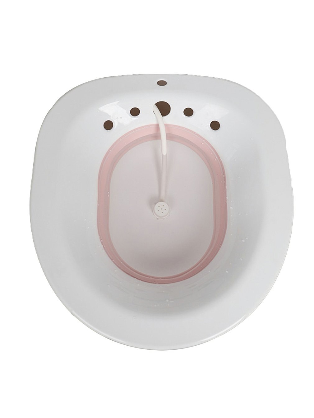 Woman Folding Bidet Portable Maternal Self Cleaning Female Private Parts Hip Irrigator Butt Wash Potty Child Adult Toilet: White Pink
