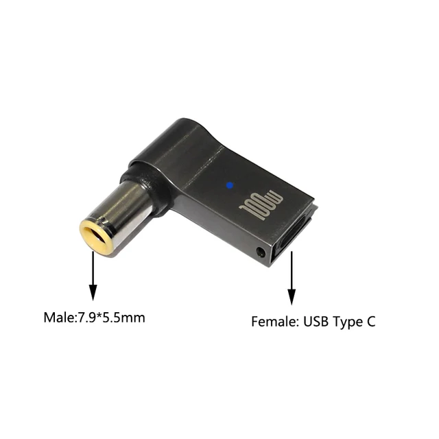 ​100W USB Type C Fast Charging Adapter Plug Connector Universal USB C Laptop Charger Converter for Dell Asus Hp Acer Lenovo