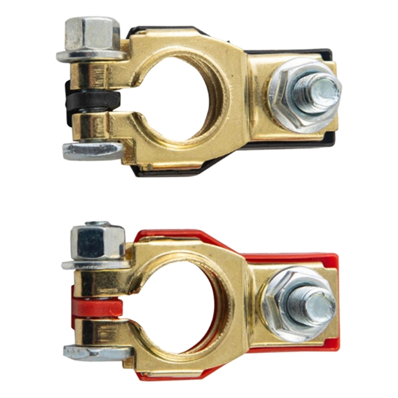 2Pcs/Pack Durable Car Battery Terminals Connector Brass Plated Auto Terminals
