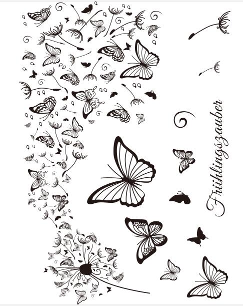 Mooie vlinders Transparant Clear Siliconen Stempel Seal DIY Scrapbooking fotoalbum Decoratieve A0679