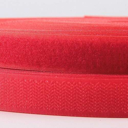 25 Meter 2cm Farbe Nicht-klebstoff Druckknopf NäHenne Arten Haken Schleife KEINE Selbst Verschluss Band Magie Band kleidung Handwerk Zubehör: rot