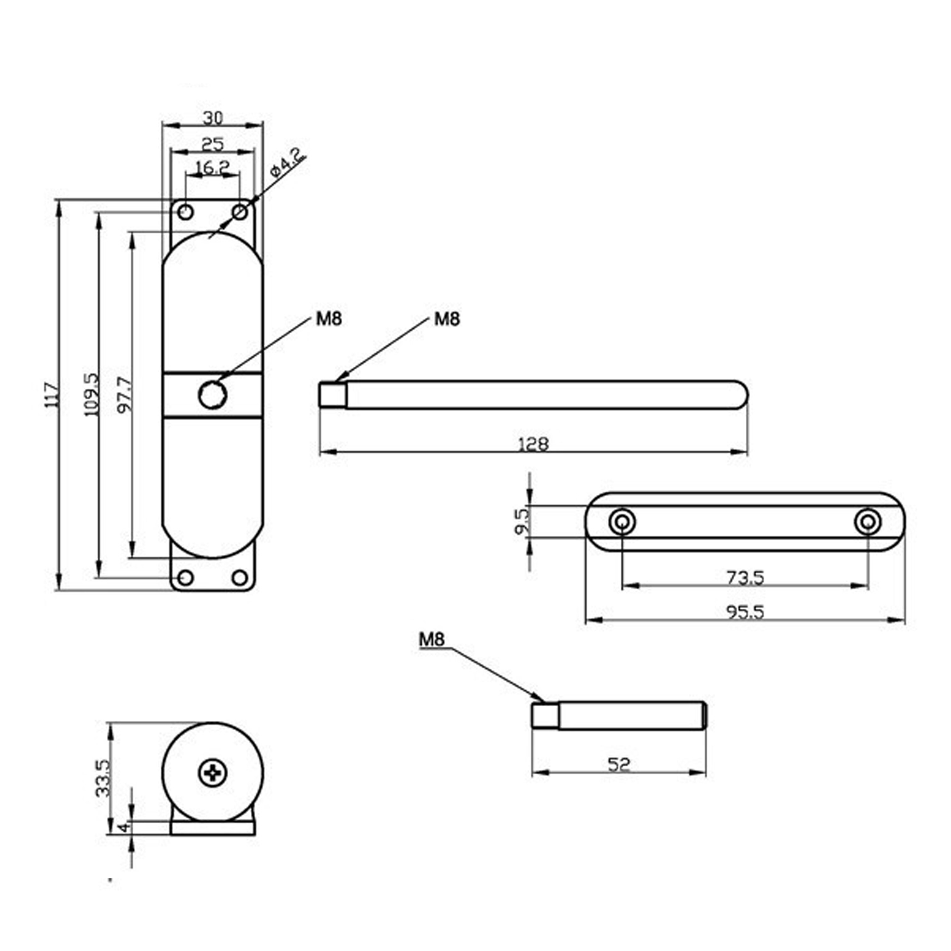 Lente Deurdranger Automatische Closing1 Set Met Schroeven Installeren 180 Graden Niet Positionering Automatische Sluit De Deur