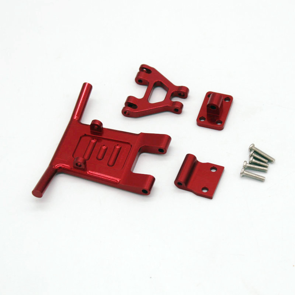 Rc Aluminium Front Guard &amp; Bumper Voor Wltoys 124016 124019 Auto Buggy Diy Accessoires Onderdelen: Rood