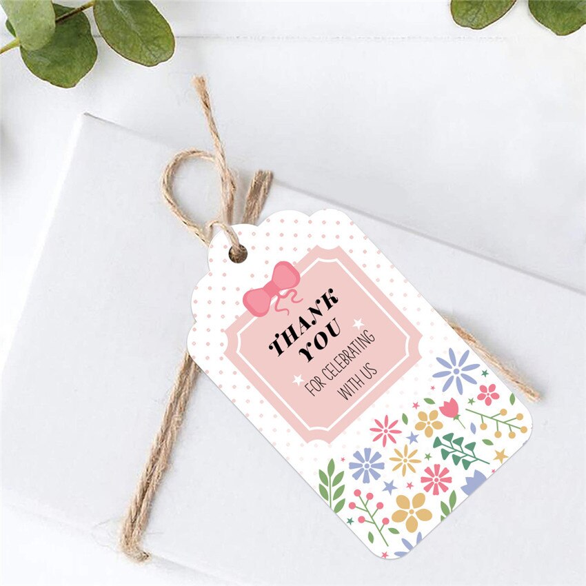 50pcs Watercolor Thank you Tags paper Lables Decor Hang Tags Thank you card wedding party DIY Crafts Label