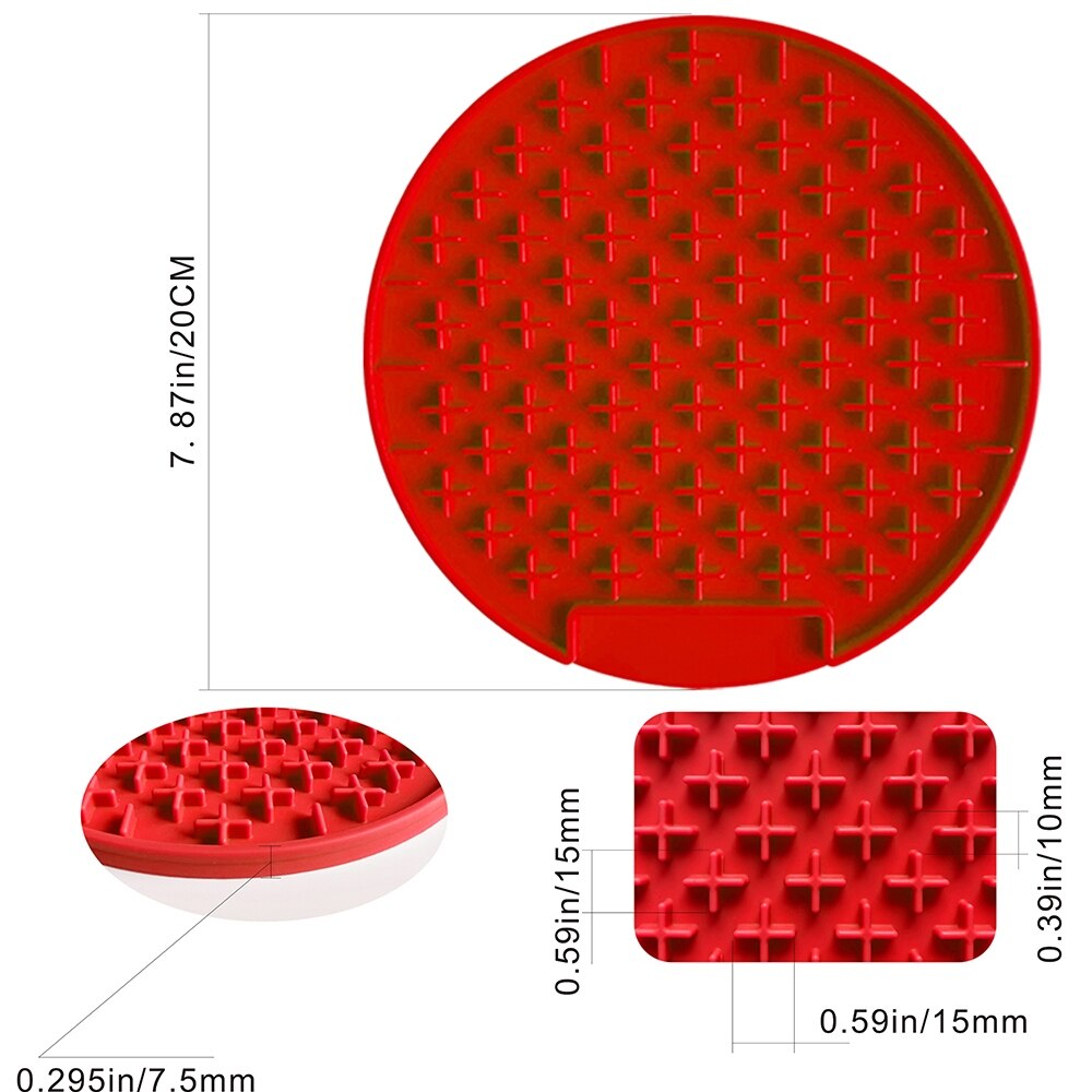 Voerbak voor huisdieren, siliconen likmat voor honden, voerbak voor honden, voerbak voor honden, voerbak voor honden, voerbak voor honden, voerbak voor honden en katten, voerbak voor honden die langzaam eten.