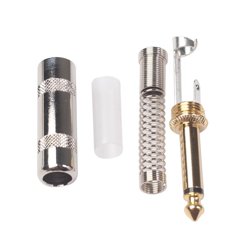 6.35mm Guitar Cable Audio Cable Diy Welding Plug for Welding Various Electric Guitar Cables, Microphone Cables
