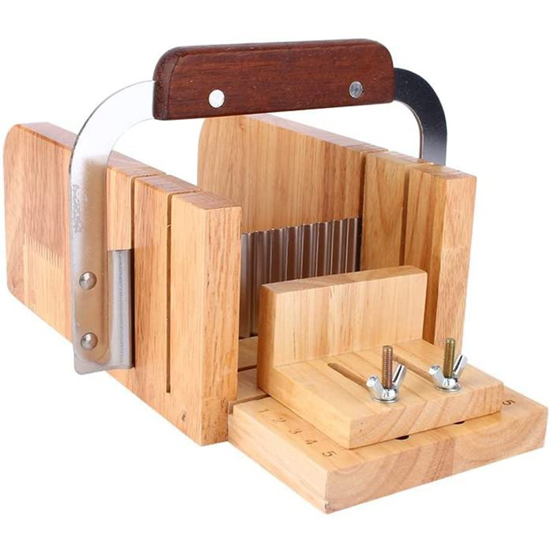 Soap Cutting Tool Set,Adjustable Wooden Soap Mold Handmade Loaf Mold Cutter Soap Making Supplies for Home Kitchen