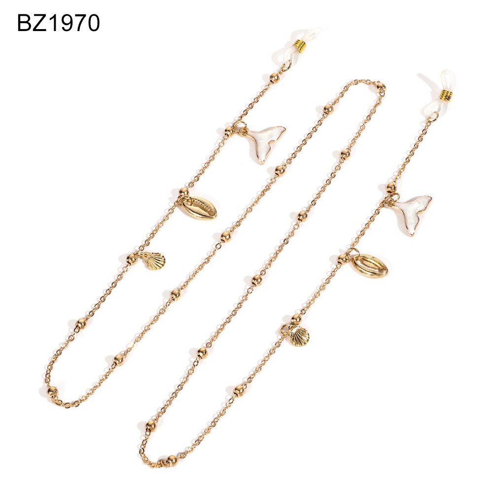 Pearls Sunglasses Chains for Women Metal Charms Eyeglasses Lanyard Necklace Glasses Holder Strap Cord Eyewear Retainer: BZ1970