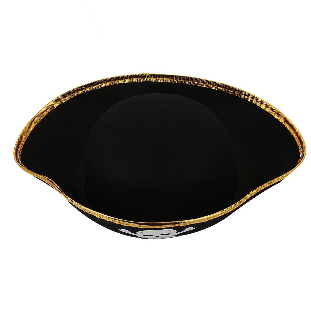 halloween Pirate Hat Dressing Cosplay Costume Captain Hat Skull Crossbone Cap Costume for Fancy Dress Party Halloween