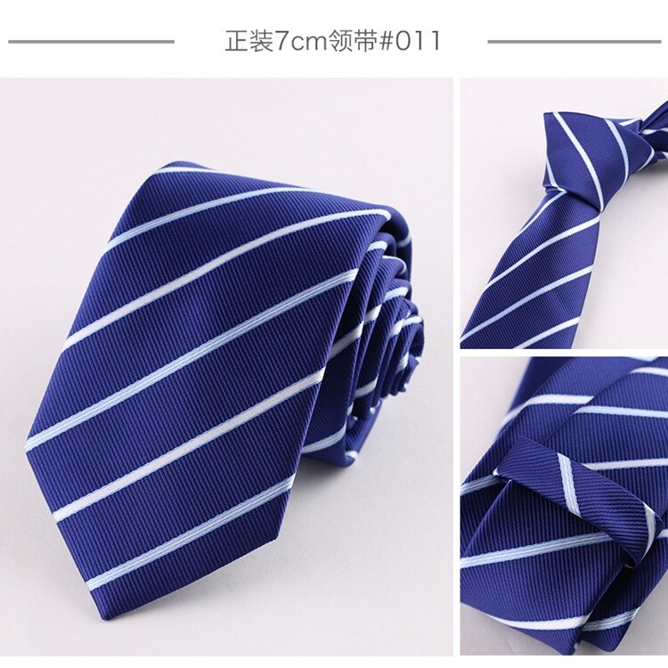 7cm slips kostym randig bankett slips brudgum man gentleman bröllopsklänning jacquard slips gravatas para homens: 011