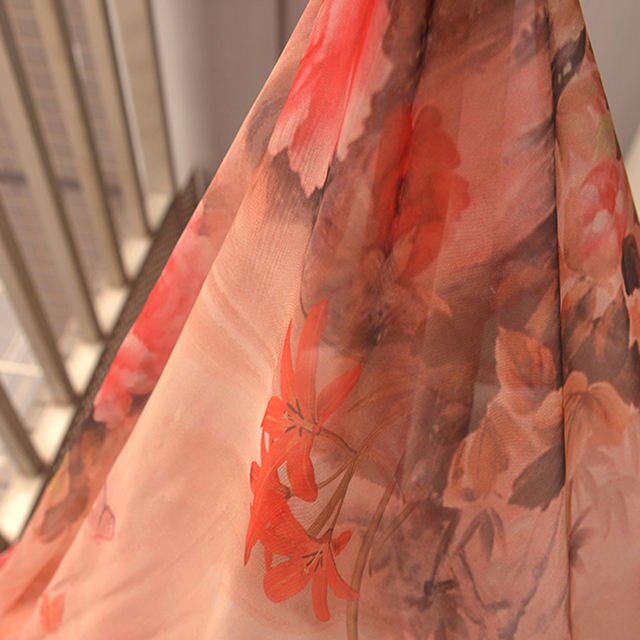 Moiré açafrão seda fina ski spinning estilo – Grandado - Main Image