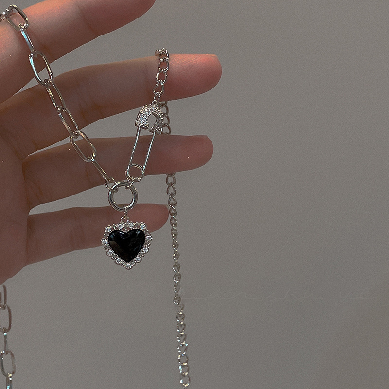 Gouden Kleur Hart Hanger Ketting Voor Vrouwen Trend Meisjes Sleutelbeen Ketting Sieraden Feestelijke: Kobalt Violet